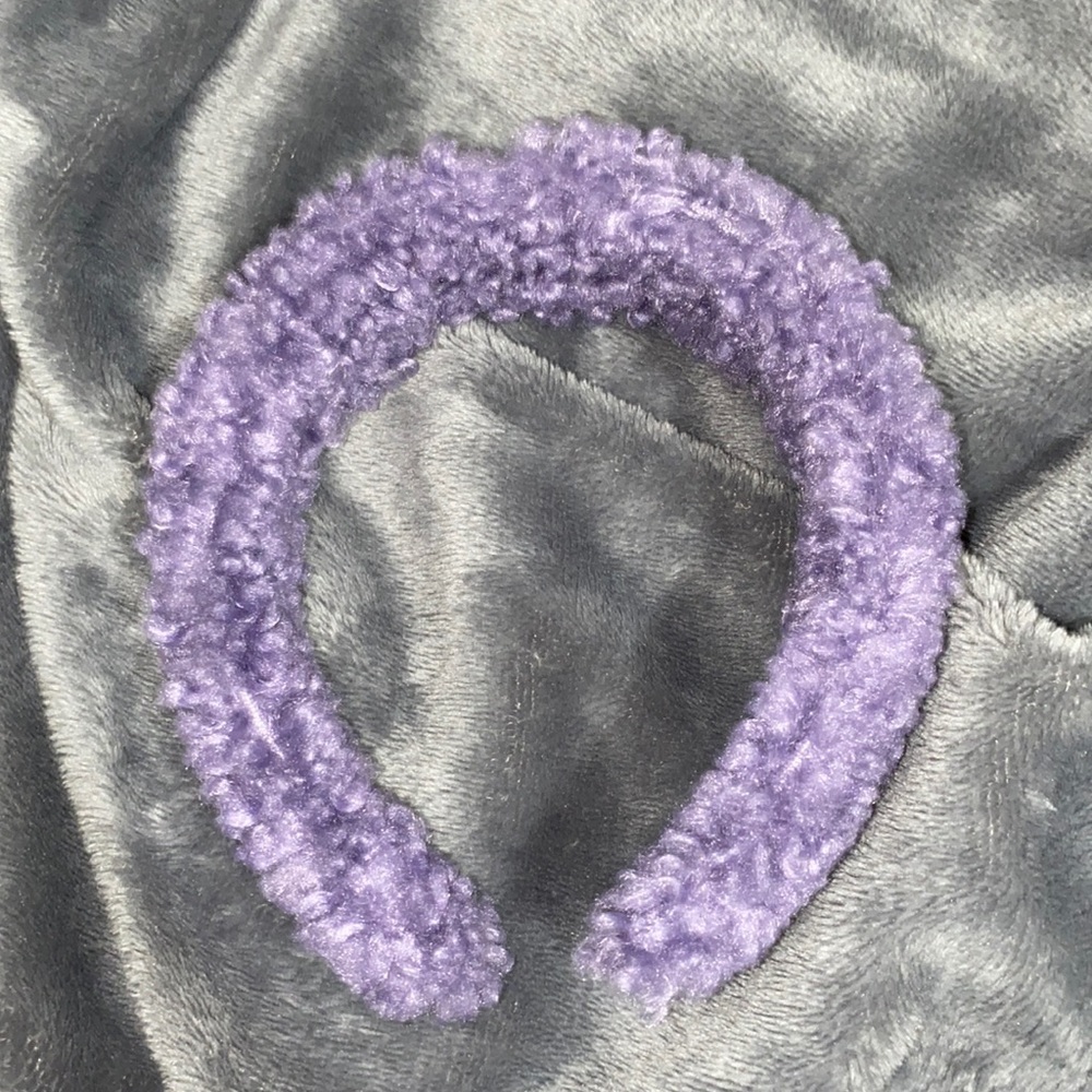 Purple furry headband